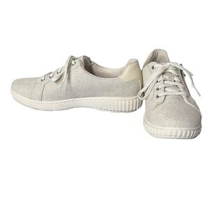 CLARKS Collection‎ Caroline Echo Lace-Up Sneakers Natural Women's Size 9